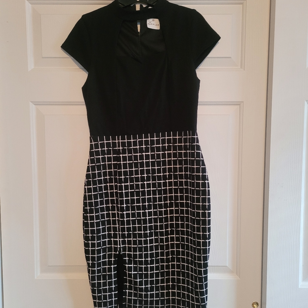 Womens Black and White Dress